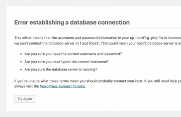 How to fix "Error establishing a database connection" in Wordpress. Causes and solutions